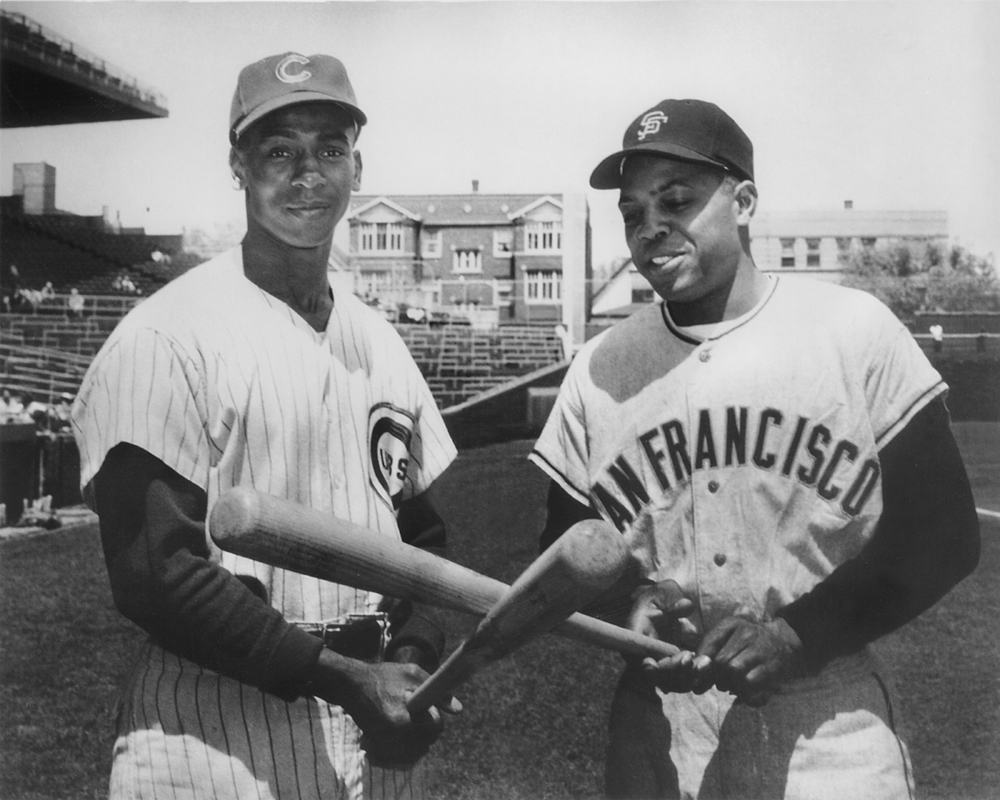 Willie Mays & Ernie Banks - Vintage Wrigley Field — Chicago Cubs ...